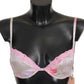 Ermanno Scervino Chic Pink Lace Silk Blend Push Up Bra