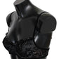 Ermanno Scervino Sleek Black Mesh Balconcino Bra