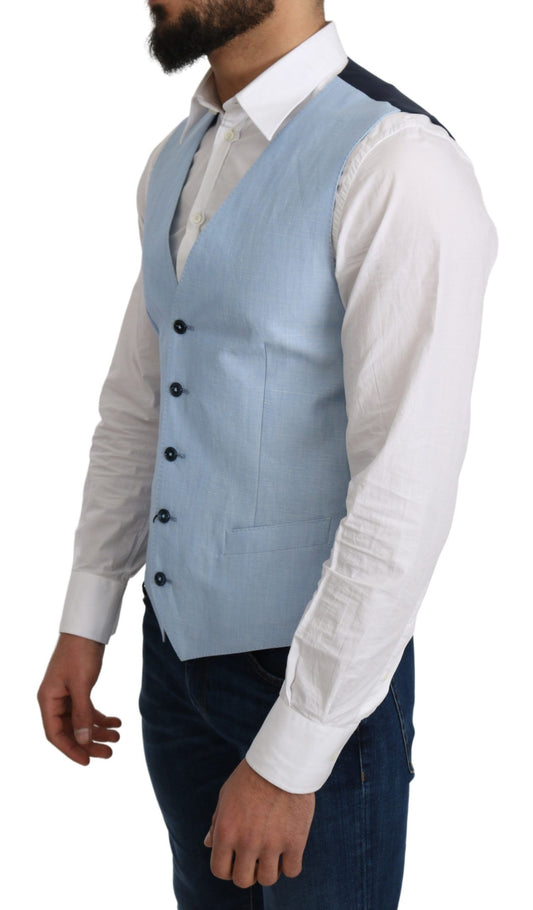 Dolce & Gabbana Elegant Azure Men's Formal Vest