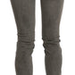 Costume National Chic Gray Slim Fit Cotton Jeans