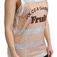 Dolce & Gabbana Crystal Embellished Sleeveless Cotton Top