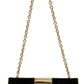 Dolce & Gabbana Velvet Evening Party Crossbody with Crystal Studs