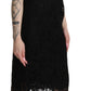 Dolce & Gabbana Elegant Black Lace Sheath Knee-Length Dress