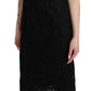 Dolce & Gabbana Elegant Black Lace Sheath Knee-Length Dress