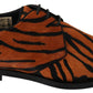 Dolce & Gabbana Orange Pony Hair Formal Dress Broque Shoes