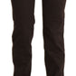 Ermanno Scervino Chic Brown Mid Waist Skinny Trousers