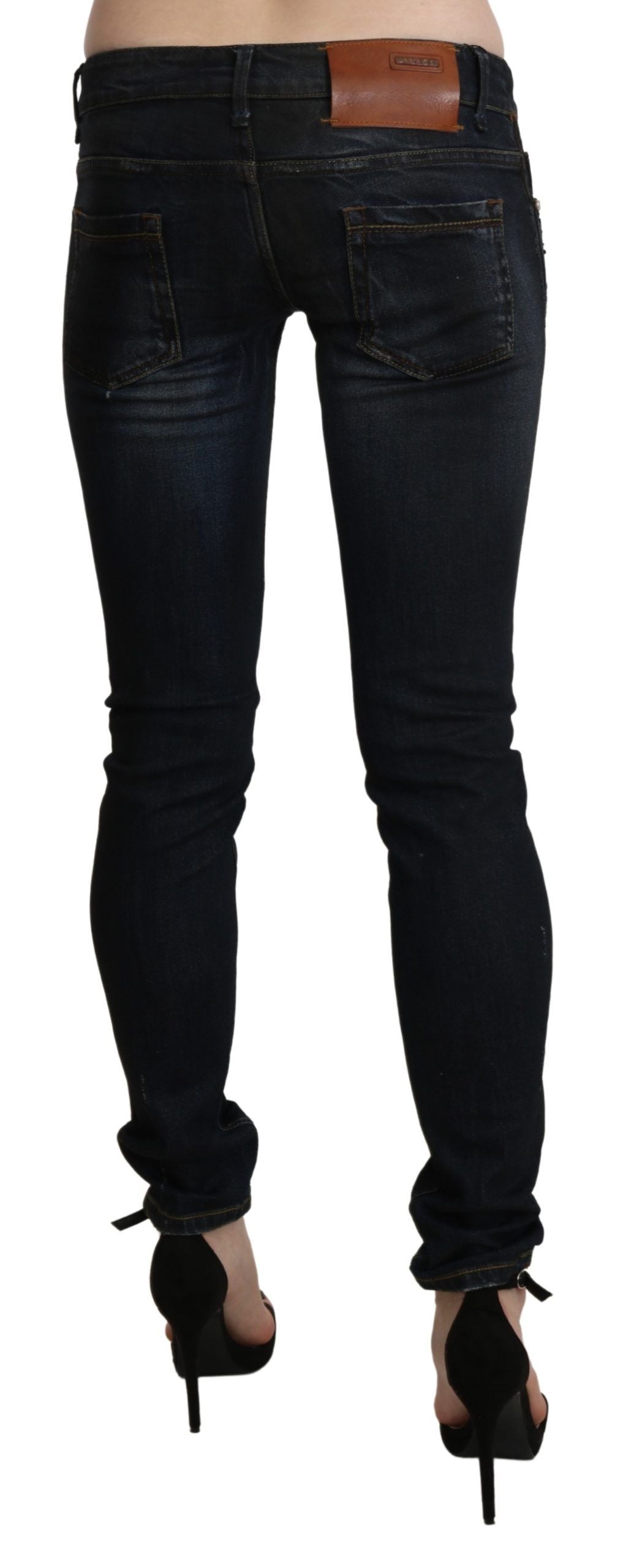 Acht Chic Low Waist Skinny Black Jeans