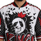 Dolce & Gabbana White King Panda Top Polyester Mens T-shirt