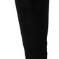 Dolce & Gabbana Elegant Black Suede Knee High Boots