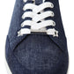 Jimmy Choo Chic Slip-On Blue Denim Suede Sneakers