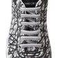 Jimmy Choo Glittering Slip-On Sneakers - Silver and Black