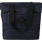 Versace Elegant Blue Nylon Tote Bag