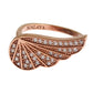 Nialaya Elegant Pink Gold CZ Crystal Ring