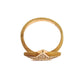 Nialaya Elegant Gold-Plated Sterling Silver Ring with CZ Crystals