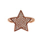 Nialaya Dazzling Pink Gold Plated Sterling Silver CZ Ring