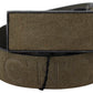 Costume National Chic Army Green Velvet Buckle Leather Belt