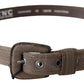 Costume National Elegant Brown Leather Waist Belt