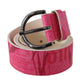 John Galliano Elegant Pink Leather Fashion Belt