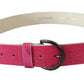 John Galliano Elegant Pink Leather Fashion Belt