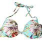 Dolce & Gabbana Chic Mint Green Floral Bikini Top