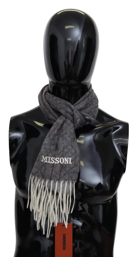 Missoni Elegant Unisex Cashmere Scarf with Signature Pattern