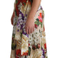 Dolce & Gabbana Elegant One-Shoulder Floral Silk Maxi Dress