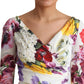 Dolce & Gabbana Elegant Floral Sheath Silk Dress