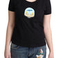 Moschino Chic Black Cotton Round Neck Tee