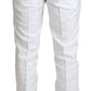 Dolce & Gabbana White Brocade Jaquard Dress Trouser Pants