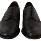 Dolce & Gabbana Elegant Black Leather Derby Dress Shoes