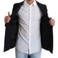 Dolce & Gabbana Dark Blue Wool Single Breasted Coat Jacket