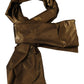 Dolce & Gabbana Elegant Metallic Bronze Scarf