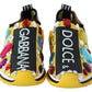 Dolce & Gabbana Yellow Multicolor Crystals Sneakers Shoes