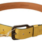 John Galliano Elegant Gold Genuine Leather Men's Belt