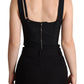 Dolce & Gabbana Elegant Black Lace Bodysuit Corset Dress