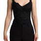 Dolce & Gabbana Elegant Black Lace Bodysuit Corset Dress