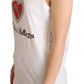 Dolce & Gabbana White La Moda Crystal Tank Top T-shirt