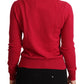 Dolce & Gabbana Pink Embroidered Cashmere Wool Pullover Sweater