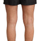 Dolce & Gabbana Elegant Black KING Motive Swim Trunks