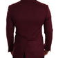 Dolce & Gabbana Elegant Maroon Bordeaux Cashmere Blazer