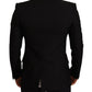 Dolce & Gabbana Black Wool Slim Fit Coat Blazer Jacket