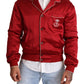 Dolce & Gabbana Sumptuous Silk Red Bomber Jacket