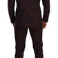 Dolce & Gabbana Elegant Bordeaux Striped Martini Suit