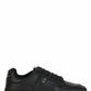 Saint Laurent Elegant Black Low-Top Leather Sneakers