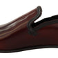 Dolce & Gabbana Elegant Bordeaux Leather Loafers