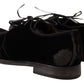 Dolce & Gabbana Elegant Black Velvet Derby Shoes