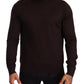 Dolce & Gabbana Brown Cashmere Turtleneck Pullover Sweater