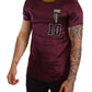 Dolce & Gabbana Purple Sport 10 Embroidery Crewneck T-shirt