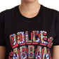 Dolce & Gabbana Elegant Black Cotton Logo Tee