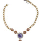 Dolce & Gabbana Elegant Gold Crystal Floral Charm Necklace